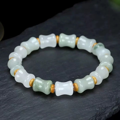 Natural Golden Silk Jade Natural Cui Hand Bracelet Women's Edition